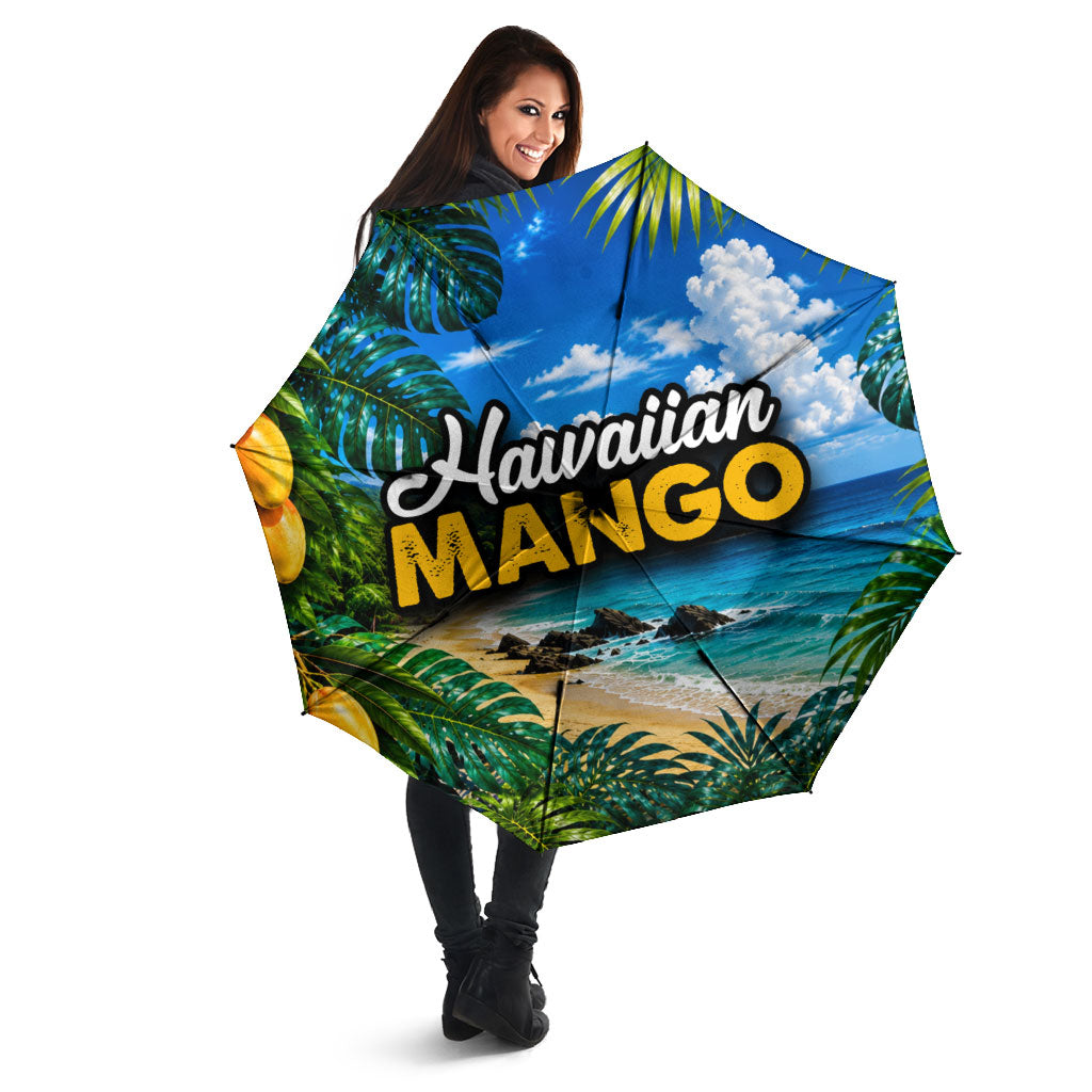 Hawaiian Mango Tropical Beach Umbrella Scenic Island Nature Exotic Fruit Graphic
