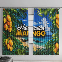 Hawaiian Mango Tropical Beach Window Curtain Scenic Island Nature Exotic Fruit Graphic