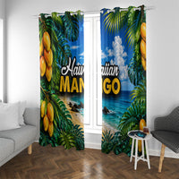 Hawaiian Mango Tropical Beach Window Curtain Scenic Island Nature Exotic Fruit Graphic