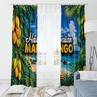 Hawaiian Mango Tropical Beach Window Curtain Scenic Island Nature Exotic Fruit Graphic