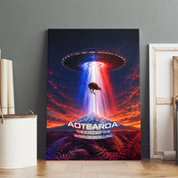 New Zealand Aotearoa Kiwi UFO Canvas Wall Art Sci-Fi Galaxy Sunset Sky Tower And Mountain