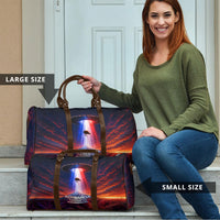 New Zealand Aotearoa Kiwi UFO Travel Bag Sci-Fi Galaxy Sunset Sky Tower And Mountain