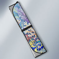 Fiji Taveuni Rainbow Reef Auto Sun Shade Scuba Diver Vibrant Undersea Coral Garden Watercolor