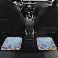 Fiji Taveuni Rainbow Reef Car Mats Scuba Diver Vibrant Undersea Coral Garden Watercolor
