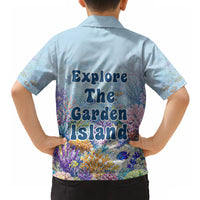 Fiji Taveuni Rainbow Reef Hawaiian Shirt Scuba Diver Vibrant Undersea Coral Garden Watercolor