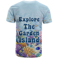 Fiji Taveuni Rainbow Reef T Shirt Scuba Diver Vibrant Undersea Coral Garden Watercolor