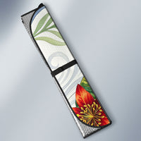 Fiji Taveuni Island Dateline Crossing Auto Sun Shade Tropical Cultural Landscape With Tagimoucia Floral Pattern