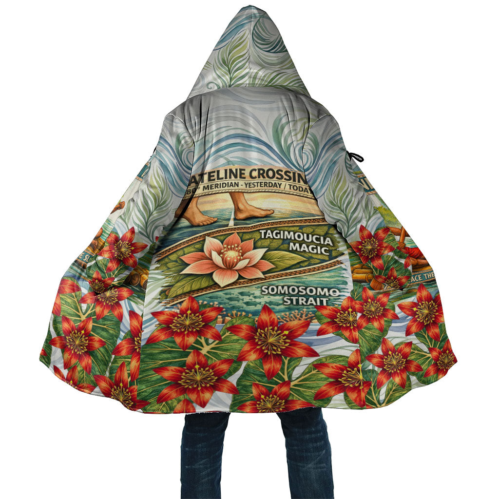 Fiji Taveuni Island Dateline Crossing Cloak Tropical Cultural Landscape With Tagimoucia Floral Pattern