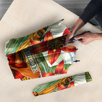 Fiji Taveuni Island Dateline Crossing Umbrella Tropical Cultural Landscape With Tagimoucia Floral Pattern