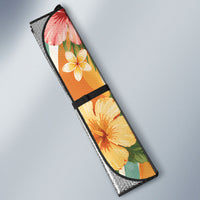 Hawaii Aloha Academy Back To School Auto Sun Shade Sea Turtle Tropical Hibiscus Flowers Retro Psychedelic