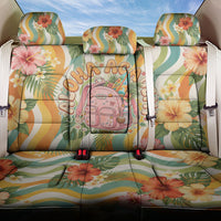 Hawaii Aloha Academy Back To School Back Car Seat Cover Sea Turtle Tropical Hibiscus Flowers Retro Psychedelic