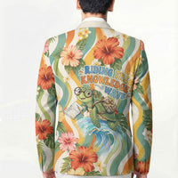 Hawaii Aloha Academy Back To School Blazer Sea Turtle Tropical Hibiscus Flowers Retro Psychedelic