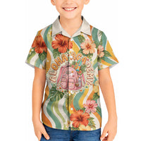 Hawaii Aloha Academy Back To School Hawaiian Shirt Sea Turtle Tropical Hibiscus Flowers Retro Psychedelic