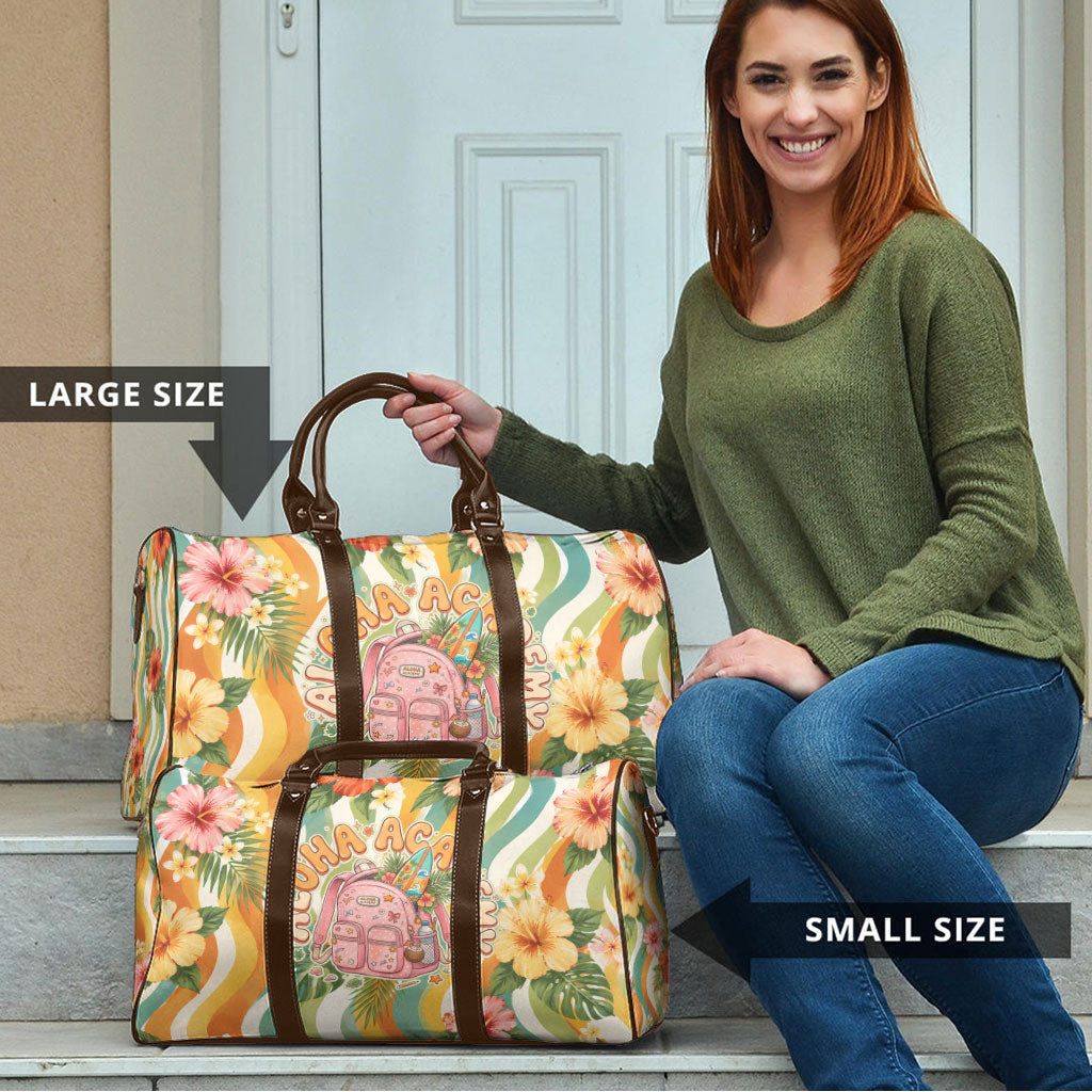 Hawaii Aloha Academy Back To School Travel Bag Sea Turtle Tropical Hibiscus Flowers Retro Psychedelic