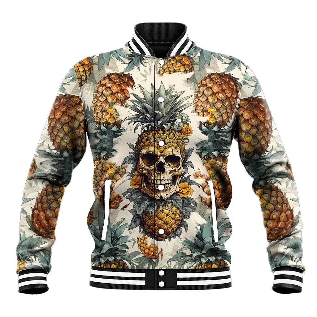 Pineapple Skull Baseball Jacket Summer Paradise TS04 - Polynesian Pride