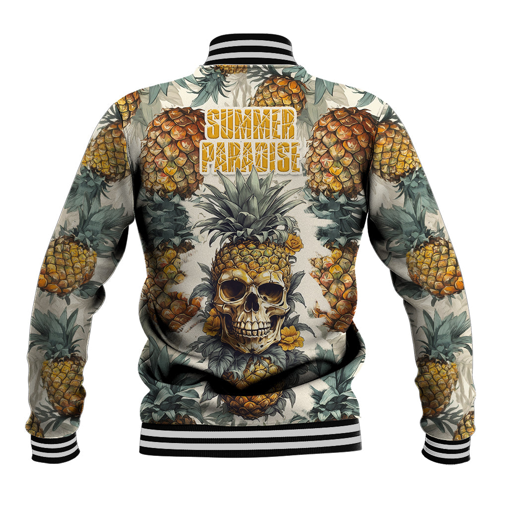 Pineapple Skull Baseball Jacket Summer Paradise TS04 Unisex Multicolor - Polynesian Pride