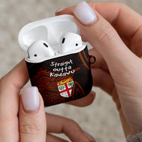 Straight Outta Kadavu Fiji AirPods Case Tribal Polynesian Tattoo Coat Of Arms Flag