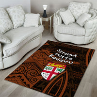 Straight Outta Kadavu Fiji Area Rug Tribal Polynesian Tattoo Coat Of Arms Flag