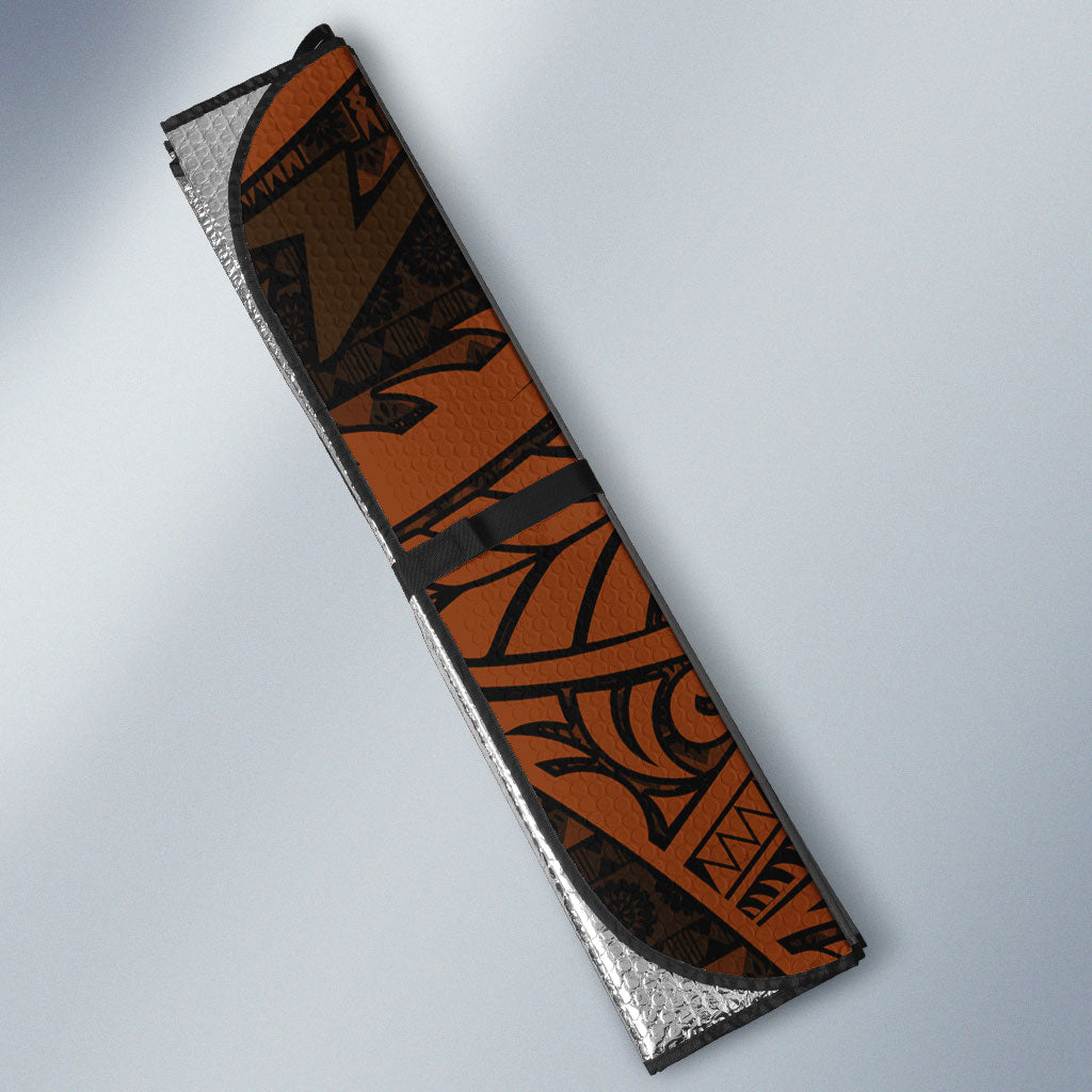 Straight Outta Kadavu Fiji Auto Sun Shade Tribal Polynesian Tattoo Coat Of Arms Flag
