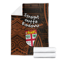 Straight Outta Kadavu Fiji Blanket Tribal Polynesian Tattoo Coat Of Arms Flag