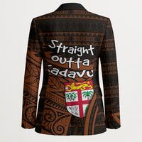 Straight Outta Kadavu Fiji Blazer Tribal Polynesian Tattoo Coat Of Arms Flag