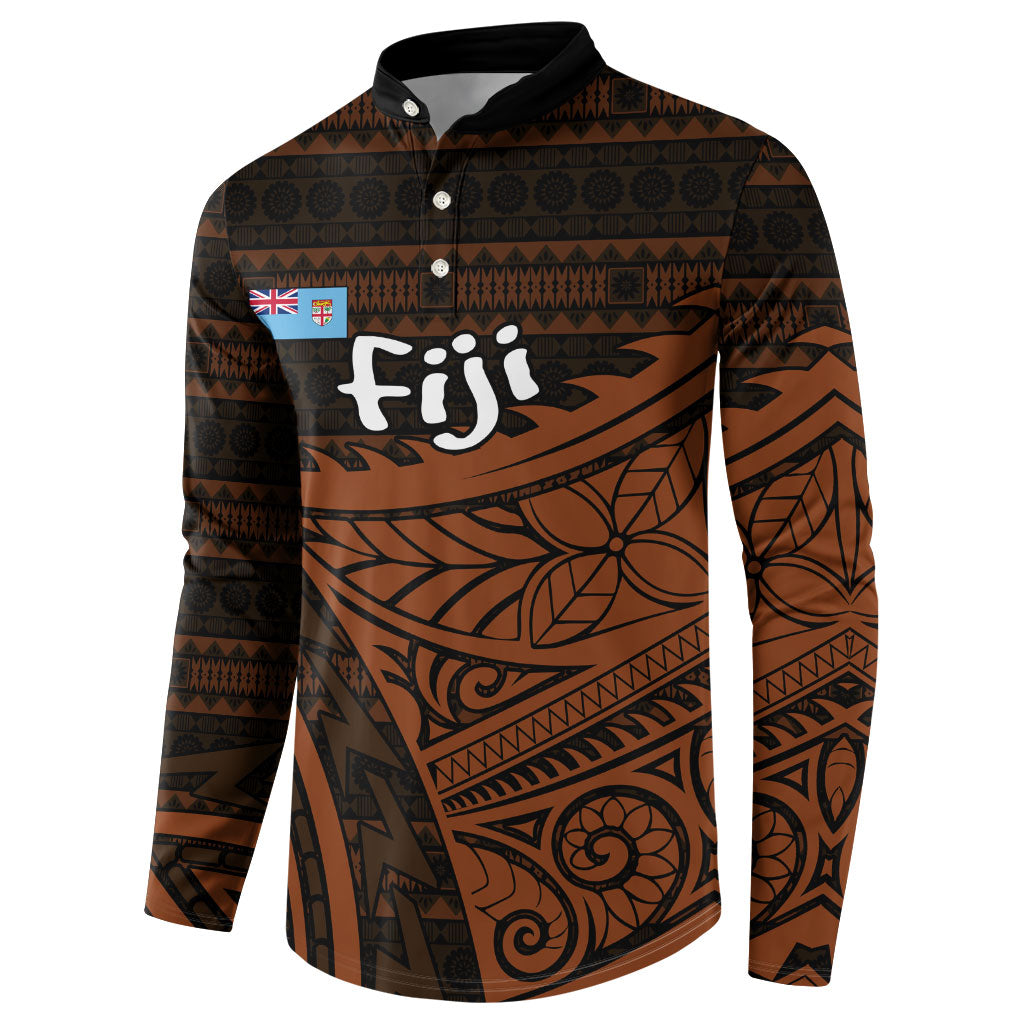 Straight Outta Kadavu Fiji Button Sweatshirt Tribal Polynesian Tattoo Coat Of Arms Flag