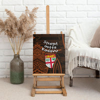 Straight Outta Kadavu Fiji Canvas Wall Art Tribal Polynesian Tattoo Coat Of Arms Flag