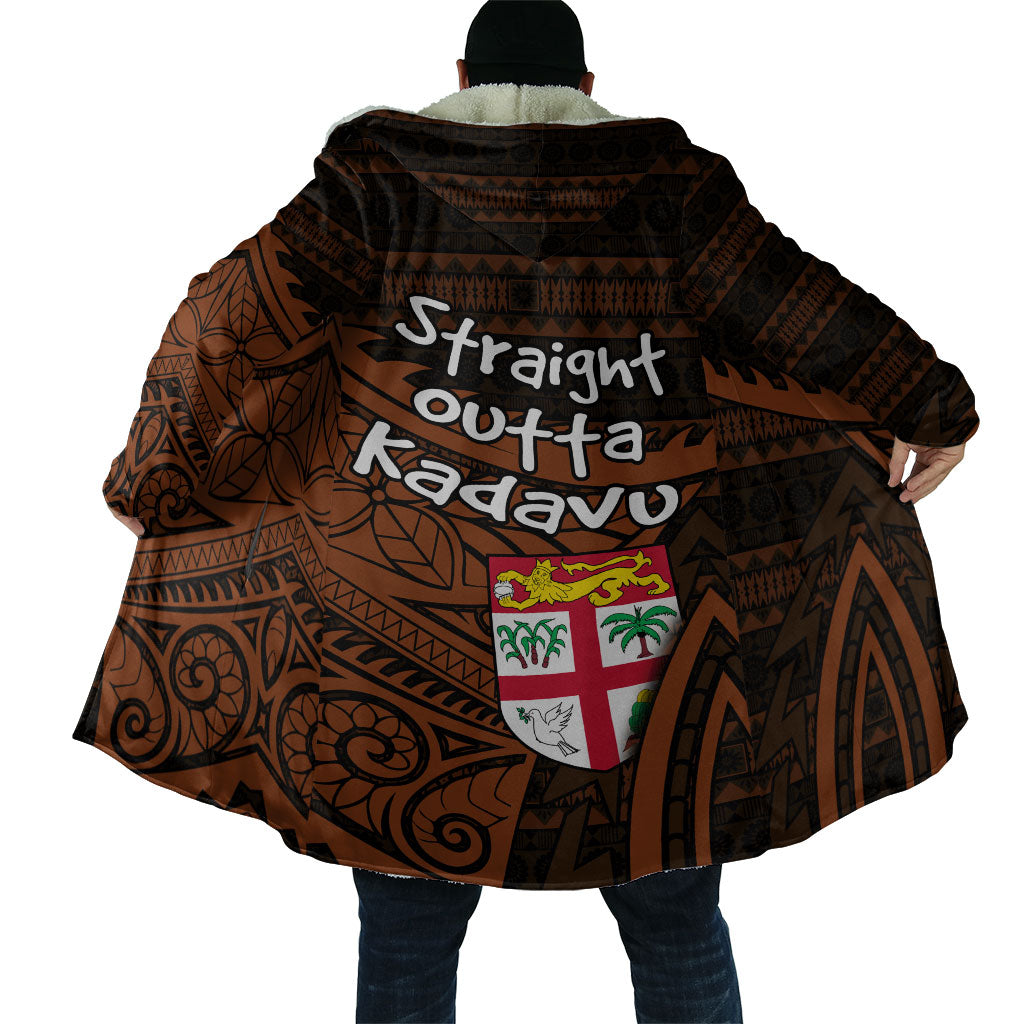 Straight Outta Kadavu Fiji Cloak Tribal Polynesian Tattoo Coat Of Arms Flag