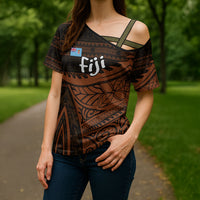 Straight Outta Kadavu Fiji Cross Shoulder Shirt Tribal Polynesian Tattoo Coat Of Arms Flag