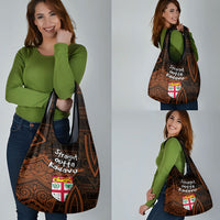 Straight Outta Kadavu Fiji Grocery Bag Tribal Polynesian Tattoo Coat Of Arms Flag