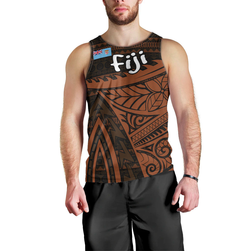 Straight Outta Kadavu Fiji Men Tank Top Tribal Polynesian Tattoo Coat Of Arms Flag