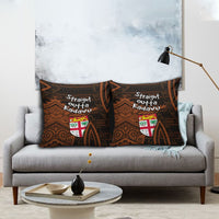 Straight Outta Kadavu Fiji Pillow Cover Tribal Polynesian Tattoo Coat Of Arms Flag