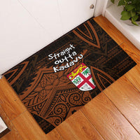 Straight Outta Kadavu Fiji Rubber Doormat Tribal Polynesian Tattoo Coat Of Arms Flag