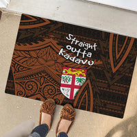 Straight Outta Kadavu Fiji Rubber Doormat Tribal Polynesian Tattoo Coat Of Arms Flag