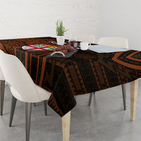Straight Outta Kadavu Fiji Tablecloth Tribal Polynesian Tattoo Coat Of Arms Flag