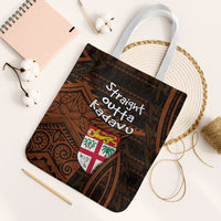 Straight Outta Kadavu Fiji Tote Bag Tribal Polynesian Tattoo Coat Of Arms Flag