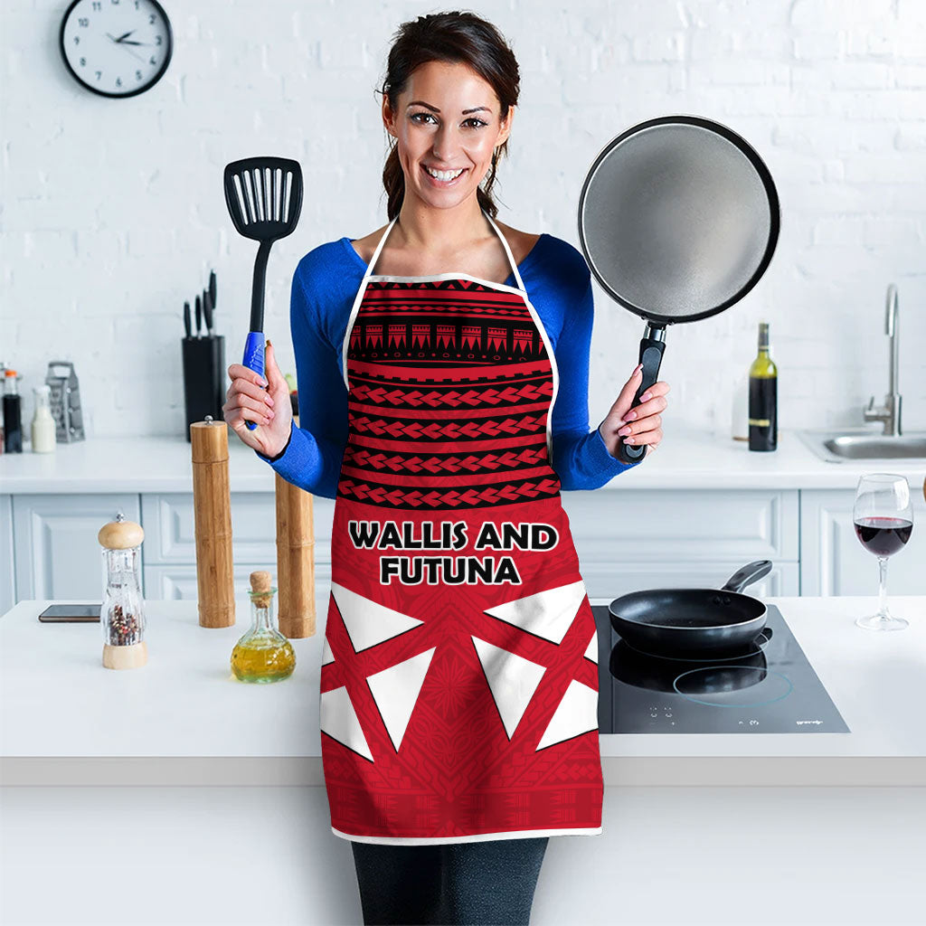 Wallis And Futuna Apron Polynesian Tattoo Flag Map