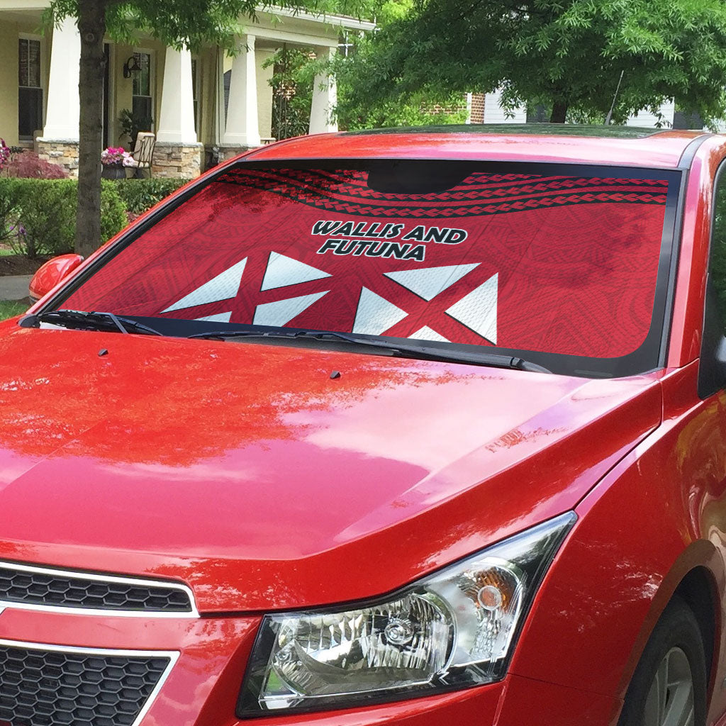 Wallis And Futuna Auto Sun Shade Polynesian Tattoo Flag Map