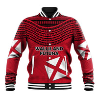 Wallis And Futuna Baseball Jacket Polynesian Tattoo Flag Map