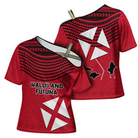 Wallis And Futuna Cross Shoulder Shirt Polynesian Tattoo Flag Map