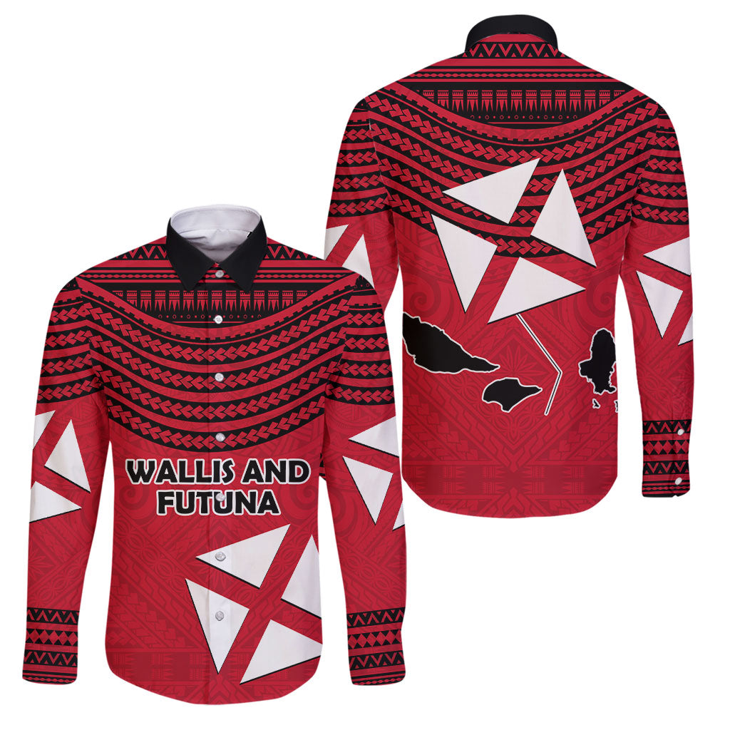 Wallis And Futuna Family Matching Off Shoulder Short Dress and Hawaiian Shirt Polynesian Tattoo Flag Map