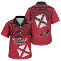 Wallis And Futuna Family Matching Tank Maxi Dress and Hawaiian Shirt Polynesian Tattoo Flag Map