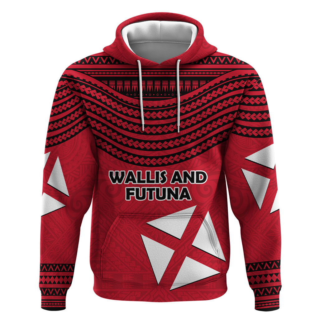 Wallis And Futuna Hoodie Polynesian Tattoo Flag Map