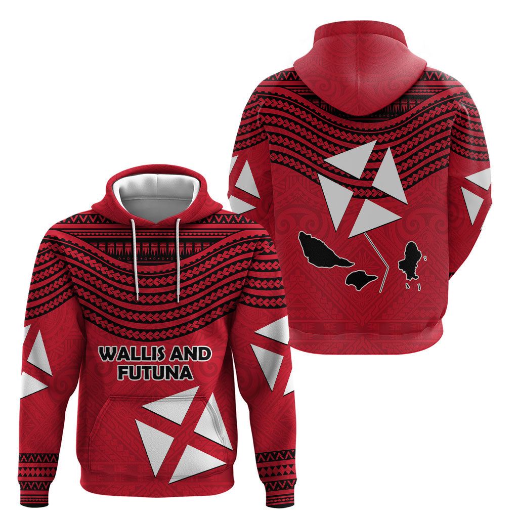 Wallis And Futuna Hoodie Polynesian Tattoo Flag Map