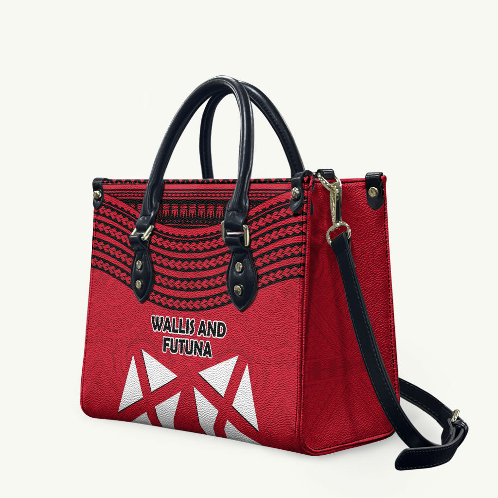 Wallis And Futuna Leather Bag Polynesian Tattoo Flag Map