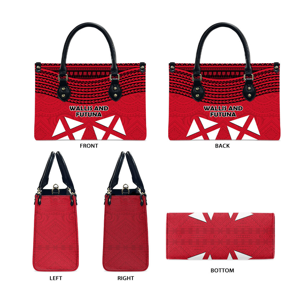 Wallis And Futuna Leather Bag Polynesian Tattoo Flag Map