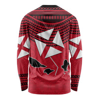 Wallis And Futuna Long Sleeve Shirt Polynesian Tattoo Flag Map