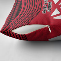 Wallis And Futuna Pillow Cover Polynesian Tattoo Flag Map