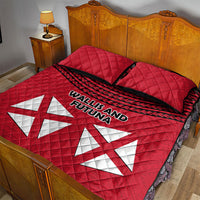 Wallis And Futuna Quilt Bed Set Polynesian Tattoo Flag Map