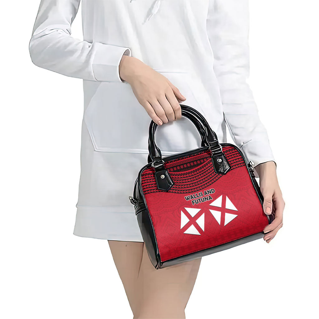 Wallis And Futuna Shoulder Handbag Polynesian Tattoo Flag Map